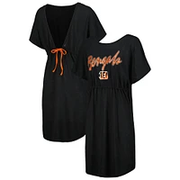 Women's G-III 4Her by Carl Banks Black Cincinnati Bengals Versus Swim Cover-Up