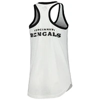 Women's G-III 4Her by Carl Banks White Cincinnati Bengals Tater Racerback Tank Top