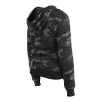 Sweat à capuche entièrement zippé et camouflage des Bengals de Cincinnati New Era pour femme, noir