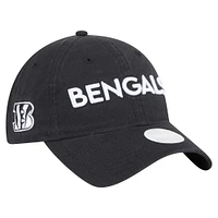 Casquette ajustable Cece 9TWENTY noire Cincinnati Bengals de New Era pour femme