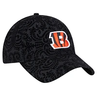 Casquette ajustable Flair 9TWENTY noire New Era pour femme des Bengals de Cincinnati