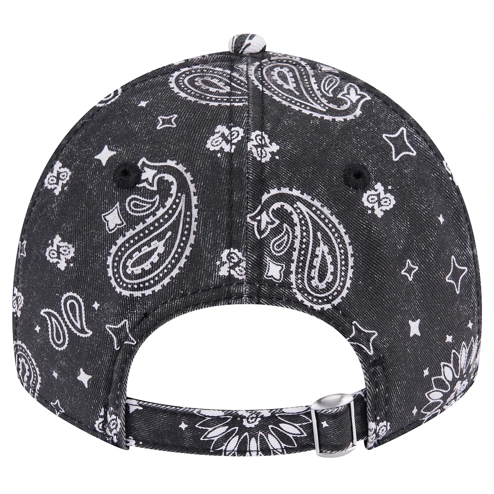 Casquette réglable noire à motif cachemire 9TWENTY des Bengals de Cincinnati New Era pour femme