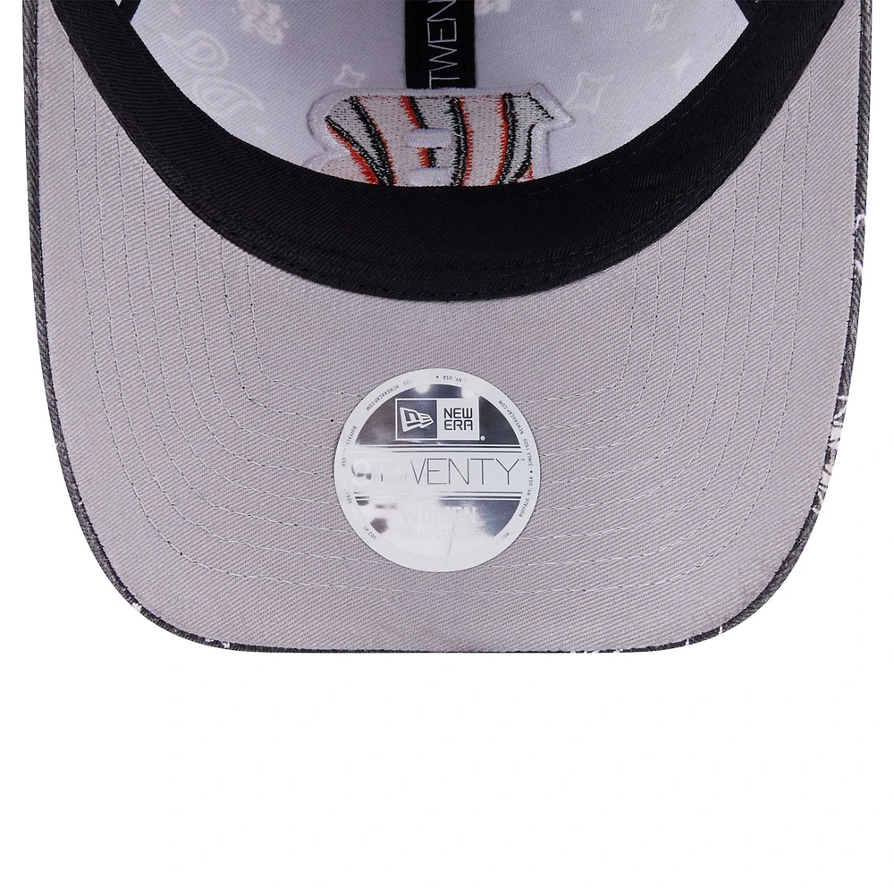 Casquette réglable noire à motif cachemire 9TWENTY des Bengals de Cincinnati New Era pour femme