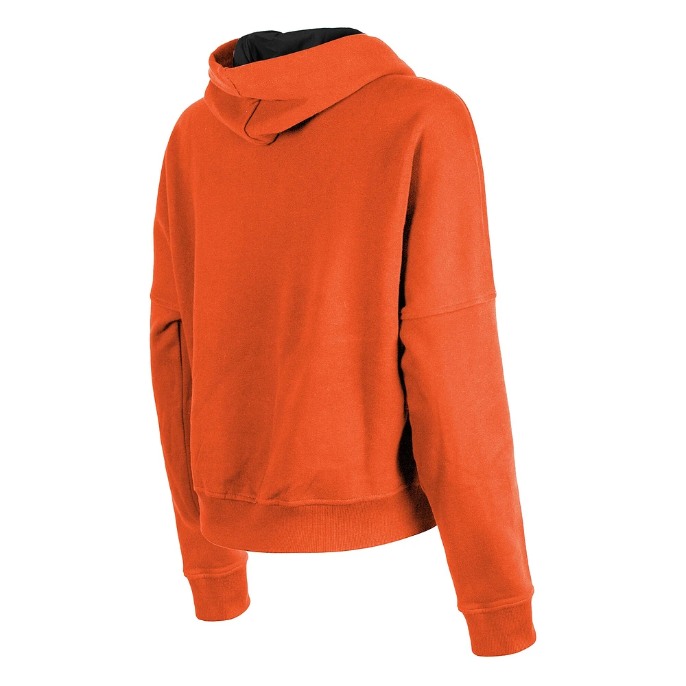 Women's New Era Orange Cincinnati Bengals Boxy Pullover Hoodie