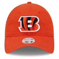 Casquette réglable orange Cincinnati Bengals Main Core Classic 2.0 9TWENTY New Era pour femme