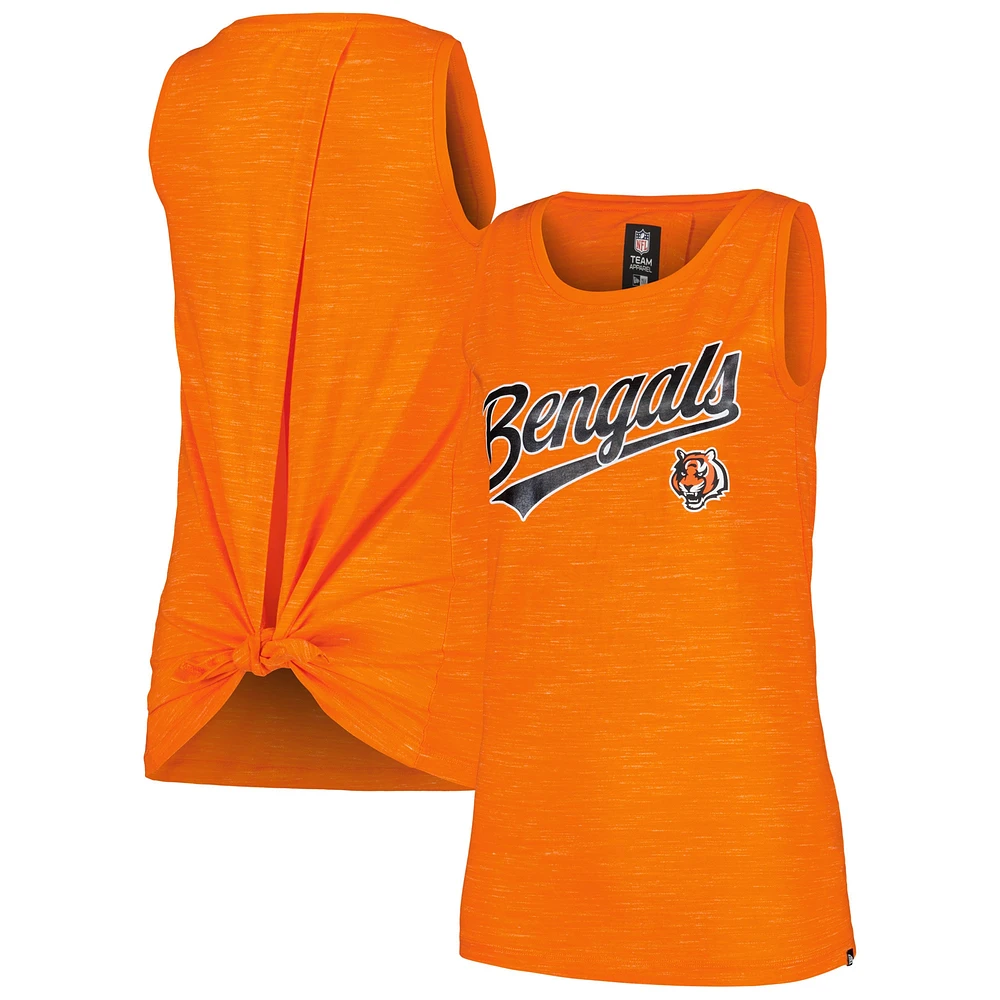 Women's New Era  Orange Cincinnati Bengals Space Dye Active Tank Top