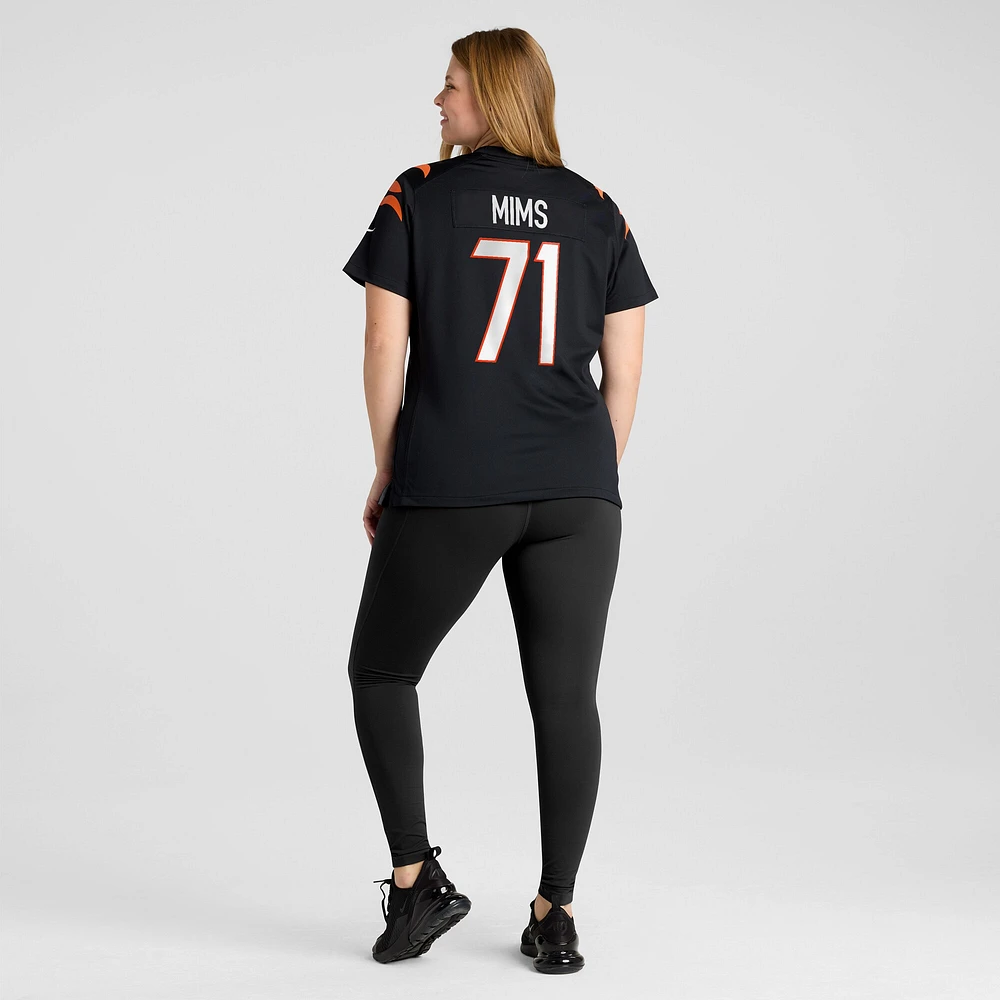 Maillot de match Nike Amarius Mims noir pour femme des Bengals Cincinnati