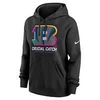 Women's Nike  Black Cincinnati Bengals 2024 NFL Crucial Catch Club Pullover Hoodie