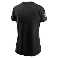 T-shirt Nike noir Cincinnati Bengals 2024 NFL Crucial Catch Tri-Blend pour femme