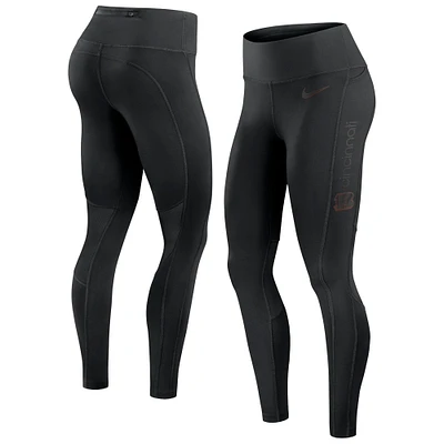 Women's Nike Black Cincinnati Bengals Edge Wordmark Performance Leggings