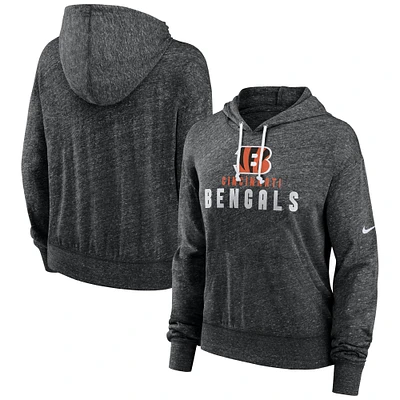 Women's Nike Black Cincinnati Bengals Gym Vintage Performance Pullover Hoodie