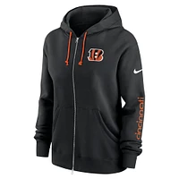 Women's Nike Black Cincinnati Bengals Phoenix Full-Zip Hoodie