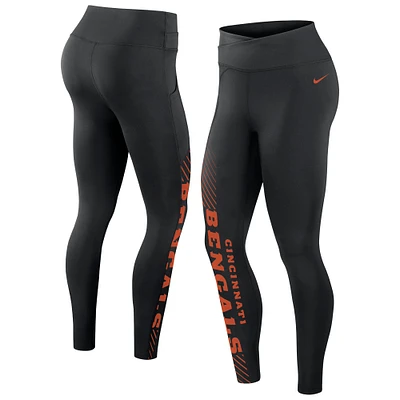 Legging Primetime Yard Line des Bengals de Cincinnati Nike pour femme, noir