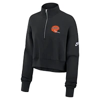 Women's Nike Black Cincinnati Bengals Rewind Phoenix Half-Zip Sweatshirt