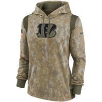 Women's Nike Camo Cincinnati Bengals 2021 Salute To Service - Therma Performance Pullover Hoodie