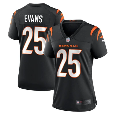 Maillot de match Nike Chris Evans des Bengals Cincinnati noir pour femme