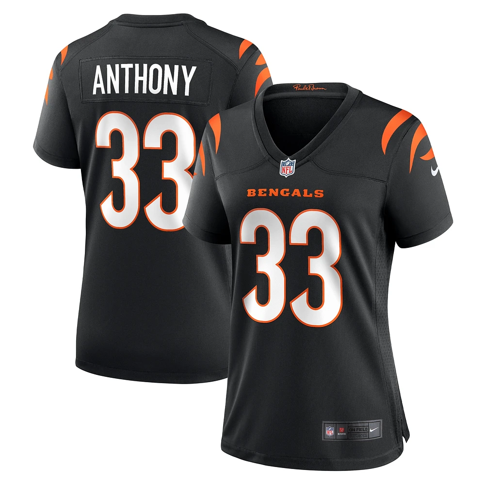 Maillot de match Nike Daijahn Anthony pour femme, noir, des Bengals Cincinnati