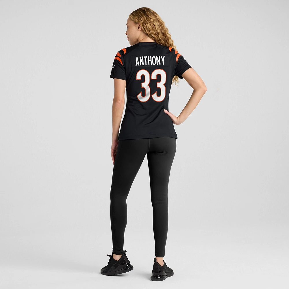 Maillot de match Nike Daijahn Anthony pour femme, noir, des Bengals Cincinnati