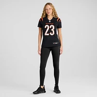 Maillot de match joueur Nike Daxton Hill noir des Bengals Cincinnati pour femme