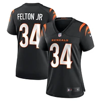 Maillot de match l'équipe Nike Demetric Felton Jr. noir pour femme des Bengals Cincinnati