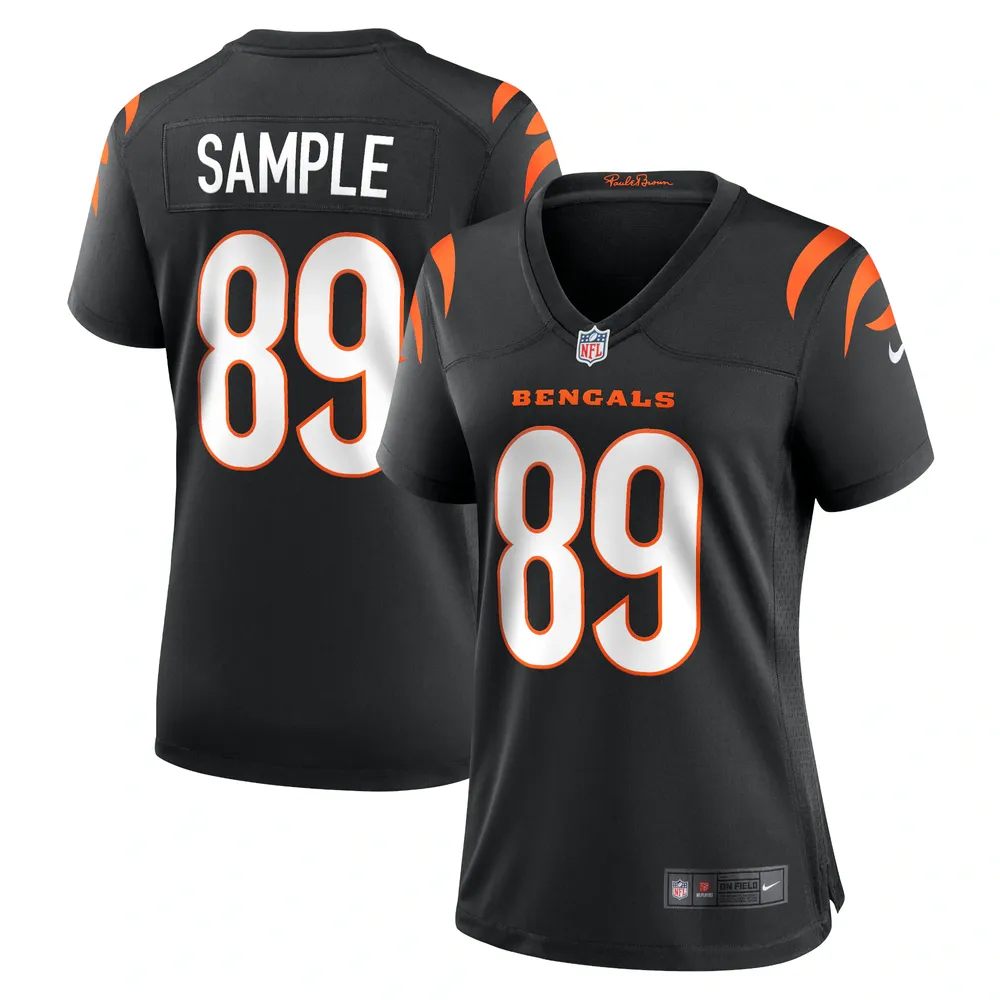 Maillot de match Nike Drew Sample noir pour femme des Bengals Cincinnati