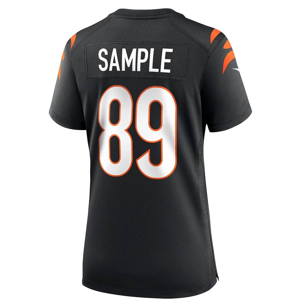 Maillot de match Nike Drew Sample noir pour femme des Bengals Cincinnati