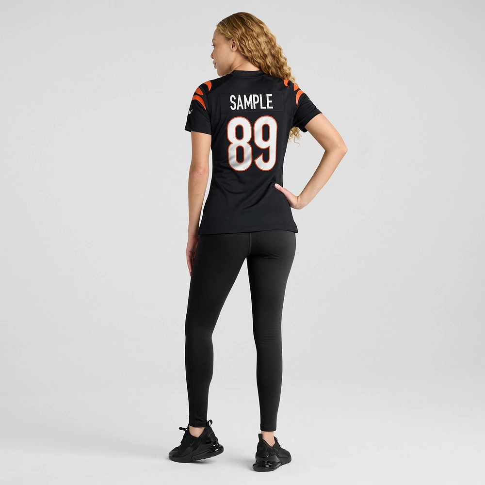 Maillot de match Nike Drew Sample noir pour femme des Bengals Cincinnati