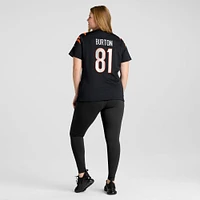 Maillot de match Nike Jermaine Burton noir pour femme des Bengals Cincinnati