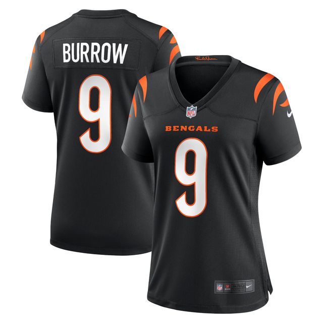 Maillot de match joueur des Bengals Cincinnati Nike Joe Burrow pour femme, noir