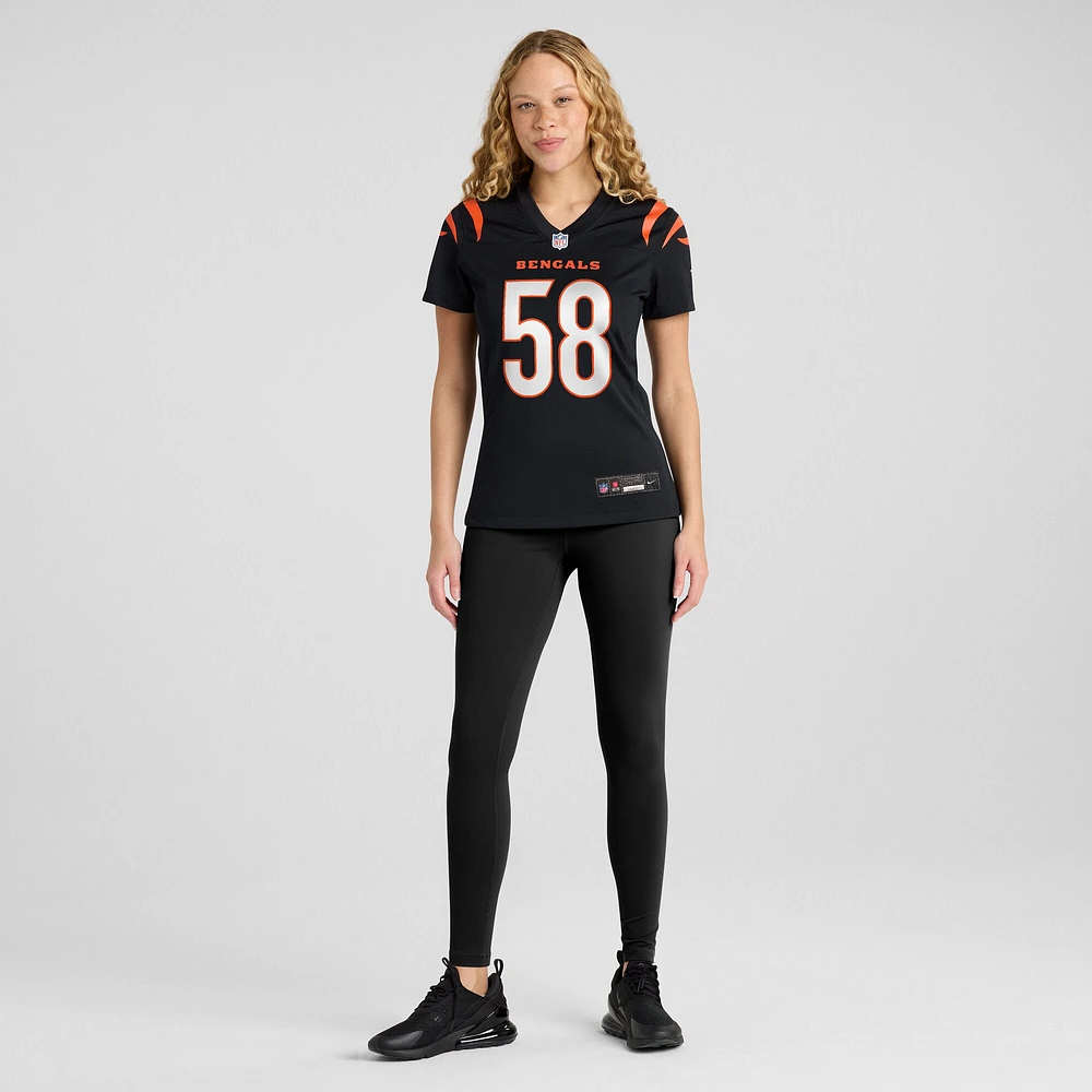 Maillot de match Nike Joseph Ossai des Bengals Cincinnati pour femme, noir