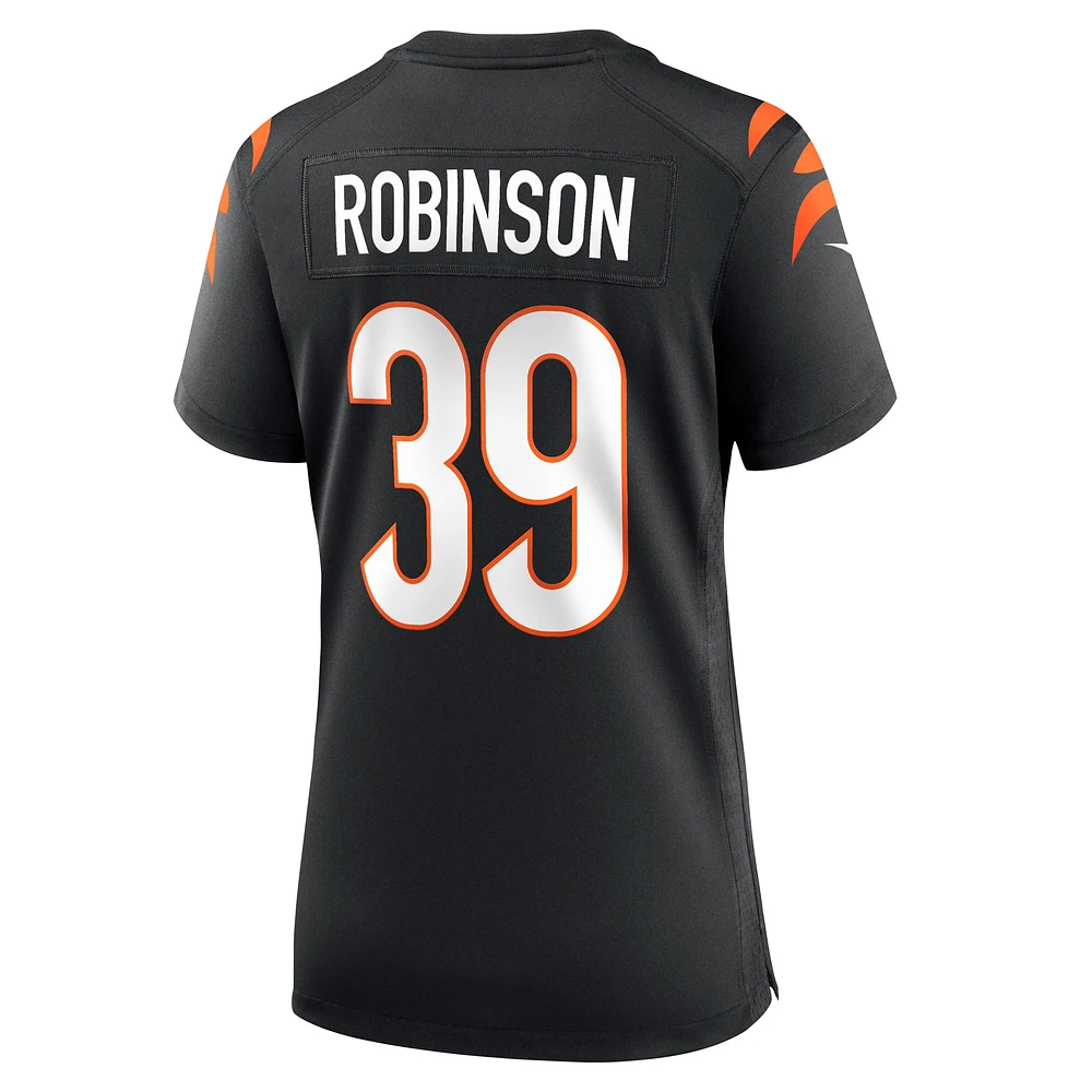 Maillot de match Nike Lance Robinson noir pour femme des Bengals Cincinnati