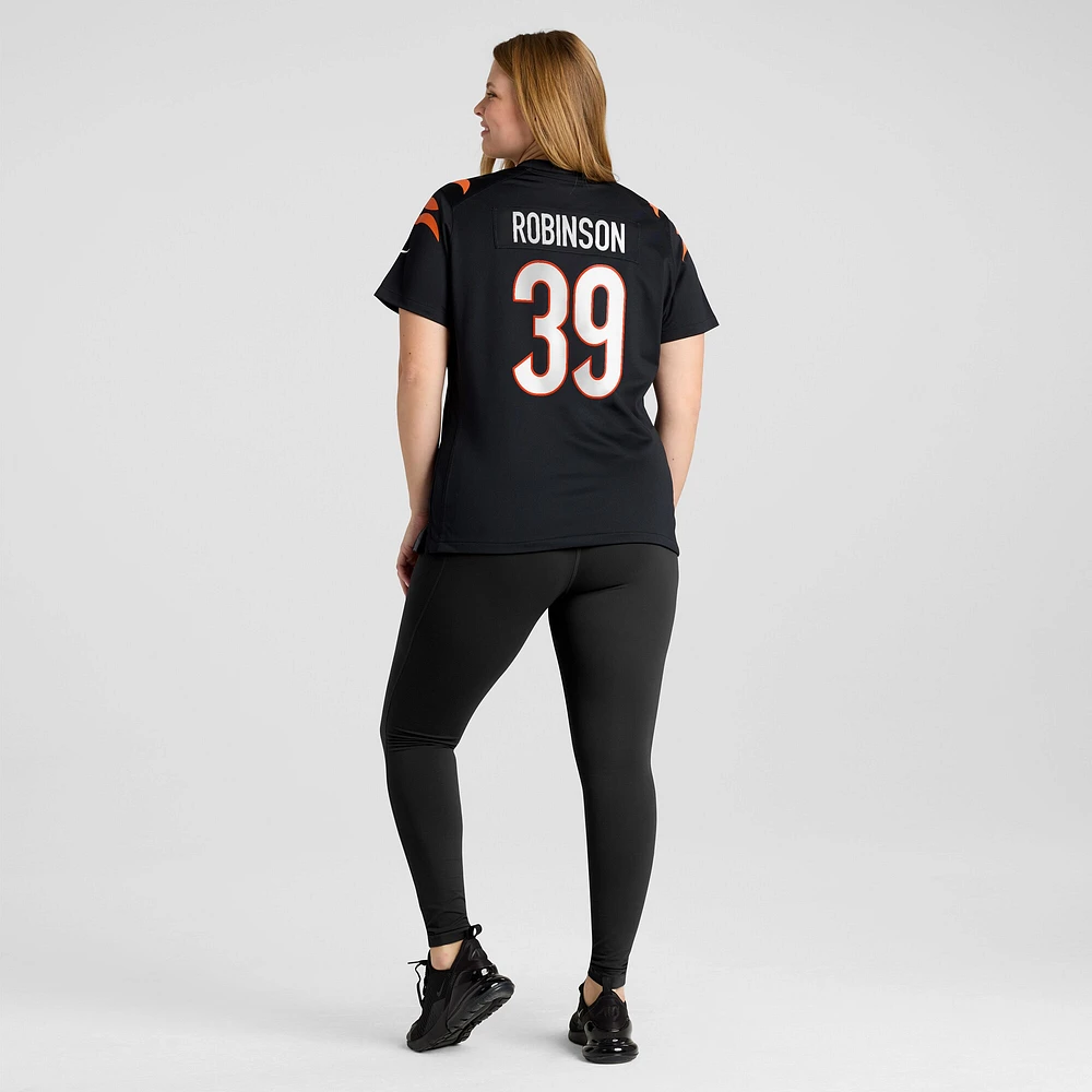 Maillot de match Nike Lance Robinson noir pour femme des Bengals Cincinnati