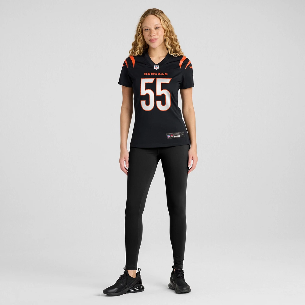 Maillot de match Nike Logan Wilson pour femme, noir, Cincinnati Bengals