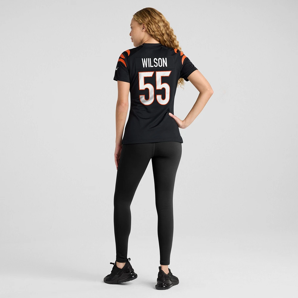 Maillot de match Nike Logan Wilson pour femme, noir, Cincinnati Bengals