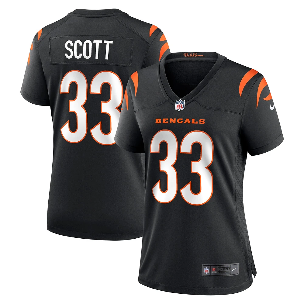 Maillot de joueur des Bengals Cincinnati Nike Nick Scott pour femme, noir