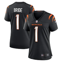 Maillot de match Nike numéro 1 Bride noir pour femme des Bengals Cincinnati