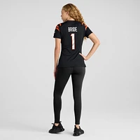 Maillot de match Nike numéro 1 Bride noir pour femme des Bengals Cincinnati