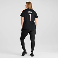 Maillot de match Nike numéro 1 Bride noir pour femme des Bengals Cincinnati