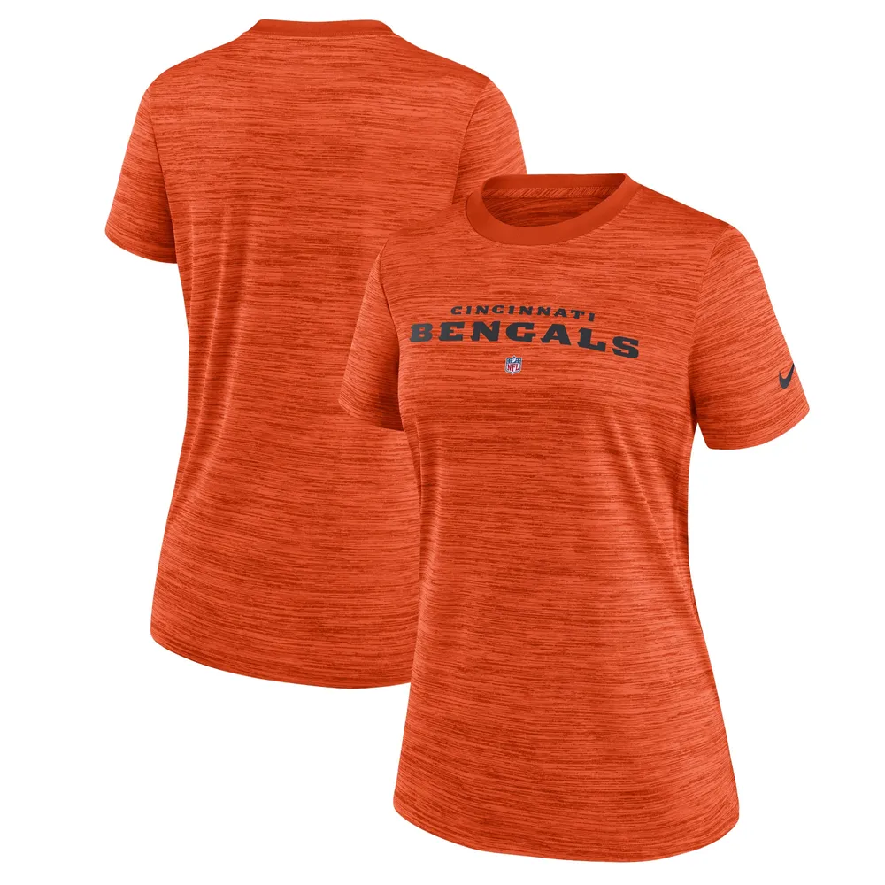 Women's Nike  Orange Cincinnati Bengals Sideline Performance T-Shirt