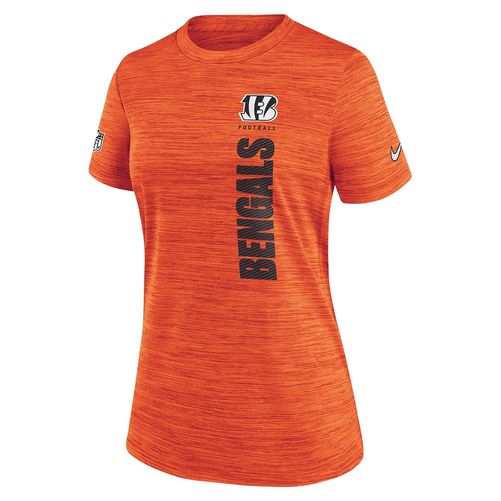 Women's Nike Orange Cincinnati Bengals Sideline Velocity Performance T-Shirt