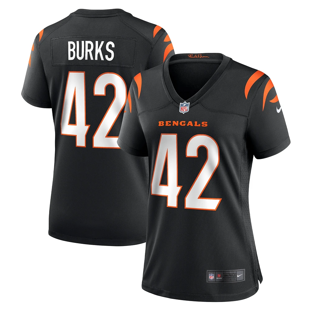 Women's Nike Oren Burks  Black Cincinnati Bengals Team Game Jersey