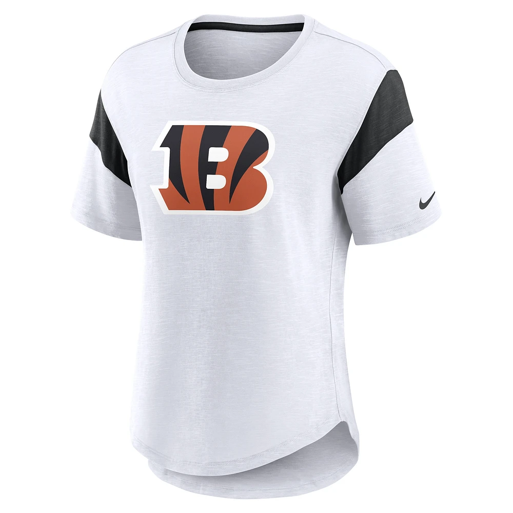 Women's Nike White Cincinnati Bengals Fashion Slub Top