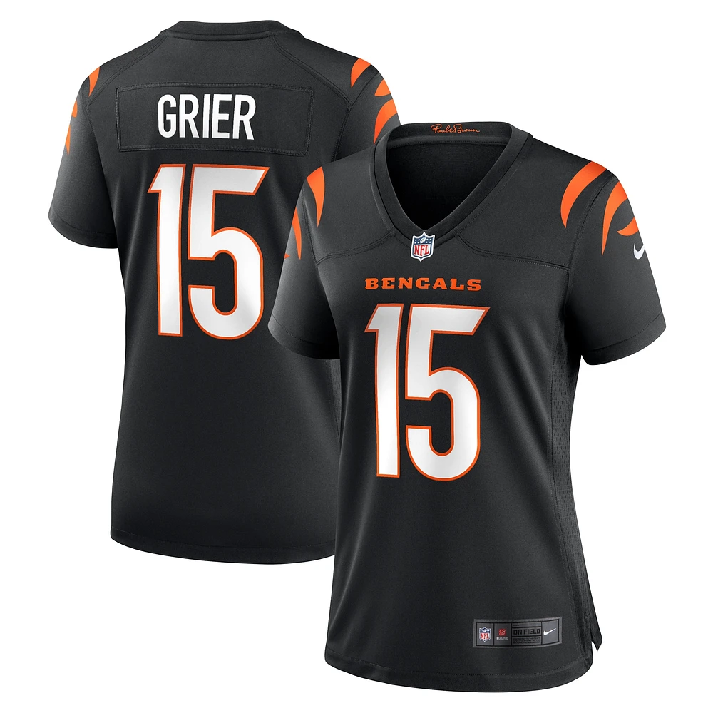 Women's Nike Will Grier Black Cincinnati Bengals Team Game Jersey