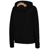 Women's Pro Standard Black Cincinnati Bengals Animal Print Fleece Pullover Hoodie