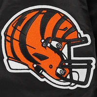 Veste à boutons-pression en satin ornée de bijoux Pro Standard Black Cincinnati Bengals pour femme