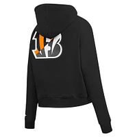 Women's Pro Standard Black Cincinnati Bengals Split Logo Full-Zip Hoodie