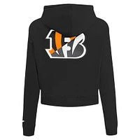 Women's Pro Standard Black Cincinnati Bengals Split Logo Full-Zip Hoodie