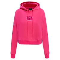 Women's Pro Standard Pink Cincinnati Bengals Triple Cropped Fleece Pullover Hoodie