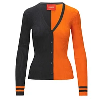 Women's STAUD Black/Orange Cincinnati Bengals Cargo Sweater