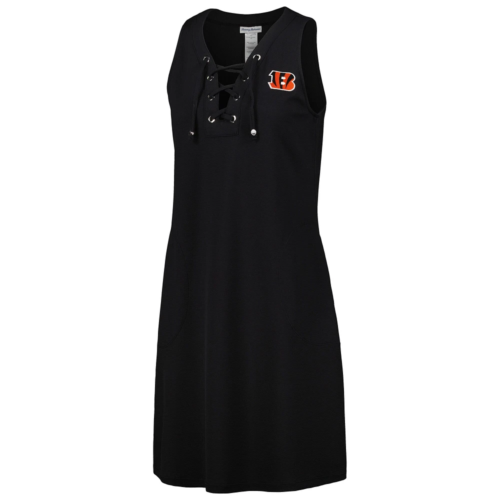 Robe à lacets Tommy Bahama noire Cincinnati Bengals Island Cays pour femme